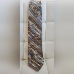 Pierre Balmain Brown and Gray Patterned Tie 47.5"×3".‎